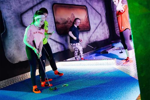 Space-Themed Indoor Mini Golf