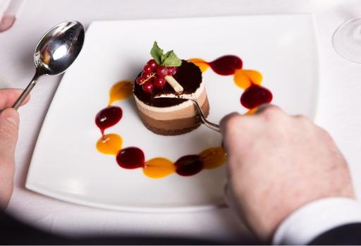 Dine in the Glass-Fronted Restaurant