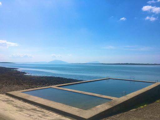 Sea swimming in the main pool