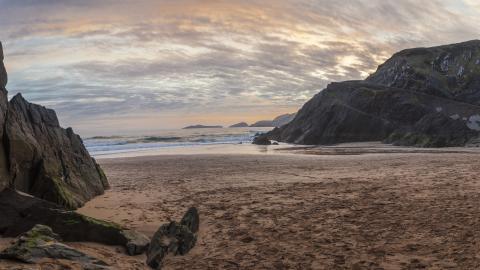 Walk the golden sands (at low tide)