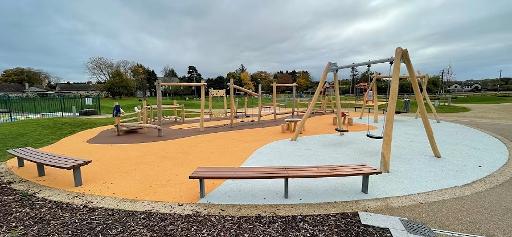 Playgrounds and splash fountain