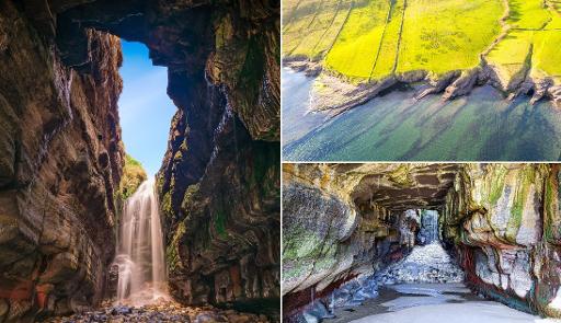 Walk to the secret waterfall (tide permitting)