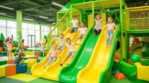 Three-storey soft play frame